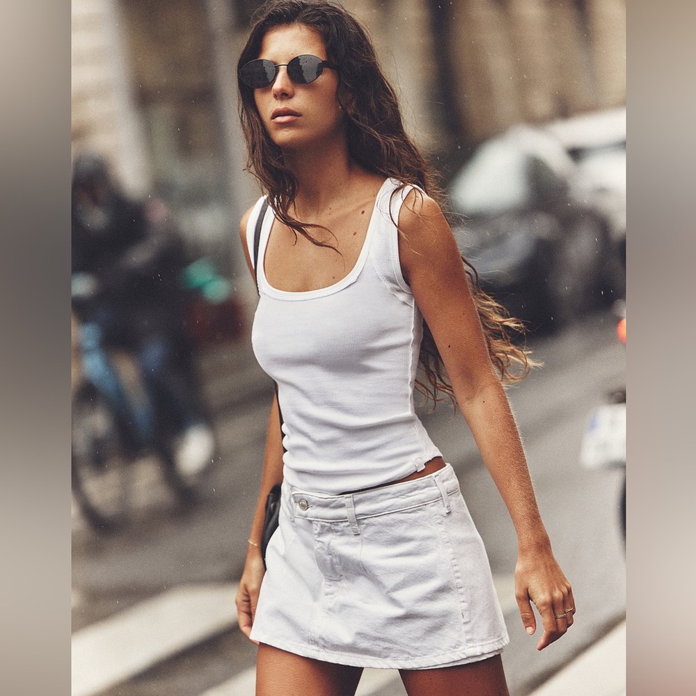 We the free hummingbird ribbed tank top